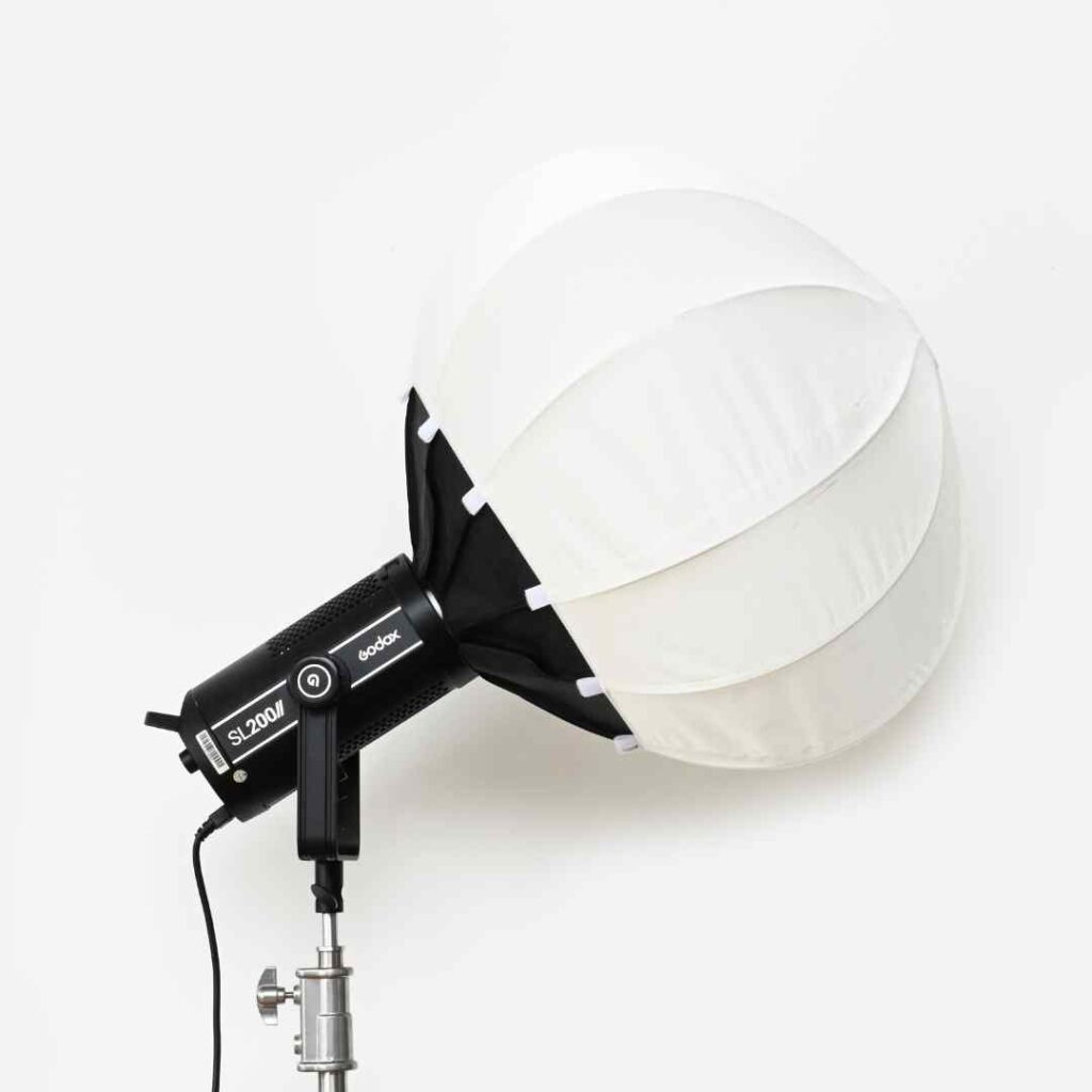 Videography light with softbox Videography light with softbox