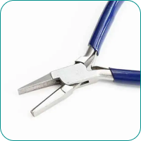 Pair of metal pliers with blue handles on a white background.