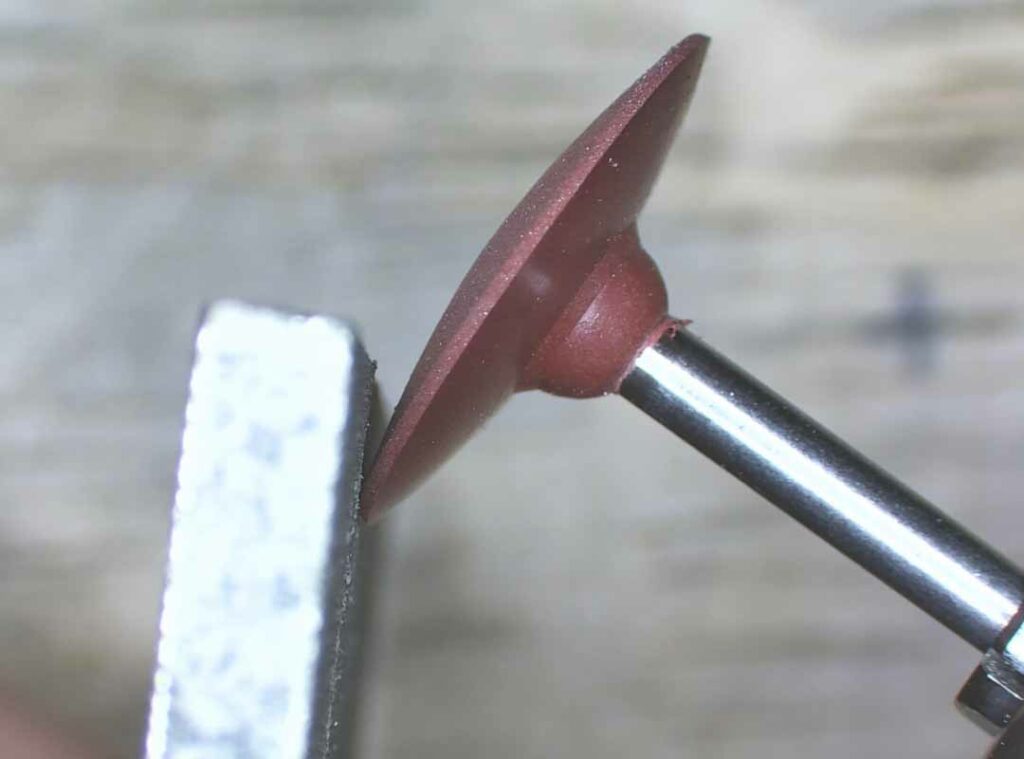 Modifying a rubber wheel for jewelry making