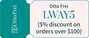 Discount coupon for Otto Frei: code "LWAY5" for a 5% discount on orders over $100.
