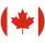 A circular icon featuring the Canadian flag with a red maple leaf in the center and two red bars on either side.