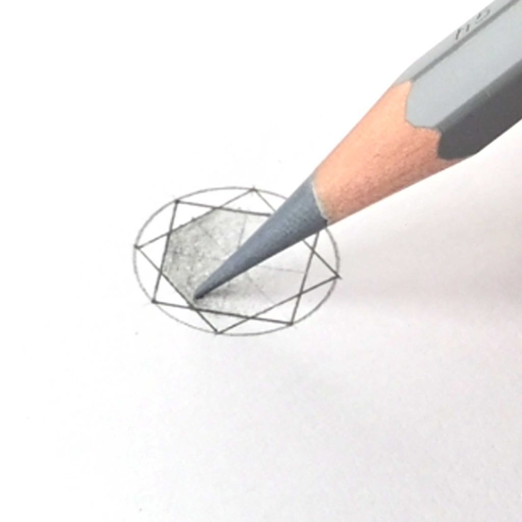 Jewelry design; rendering diamonds with coloured pencils