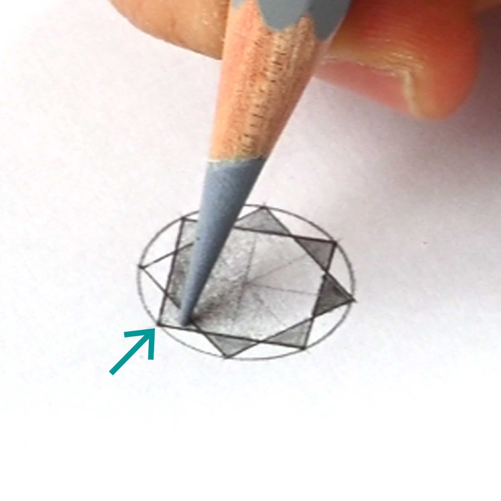 Jewelry design; rendering diamonds with coloured pencils