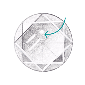 Jewelry design; rendering diamonds with coloured pencils - explanation of highlights