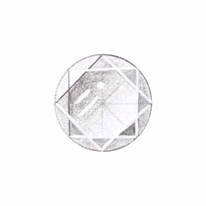 draw and render a medium sized diamond, imaginary light sourced on lucy walker jewelry metalsmith academy's online classes.